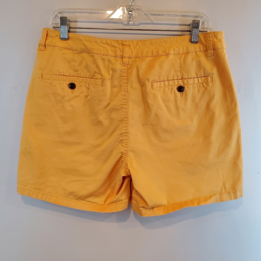 ASOS Yellow Chino Shorts Size 32 Mens Cotton Stretch - Picture 2 of 6